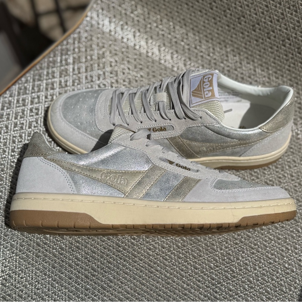 Anthropologie Gola Hawk Shimmer Off White / Silver / Gold Size US 9 (Eur 40) - Picture 11 of 14